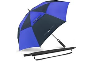 NINEMAX Grand Parapluie Golf Homme Femme,137cm/157cm/172cm Parapluies de Golf Anti Tempete,Automatique Ombrelle Double Auvent Resistant au Vent