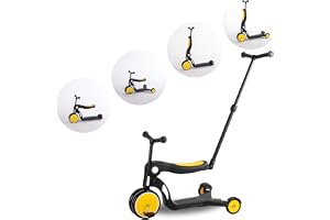5-in-1 Convertible Kids Scooter & Balance Bike – Ride-On, Pedal Tricycle, Pedal-Free Trike and Kick Scooter with 2- and 3-Whe