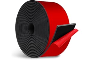 YOUSHANGRO Tira de goma autoadhesiva, rollo de caucho adhesivo antideslizante, neopreno con pegamento para sellado, suelos, paredes y juntas, protección antivibración, ideal para bricolaje y reparaciones