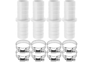 ADDLOTLOT 12 PCS Washing Machine Hose Connectors Waste Pipe Connectors Hose Metal Clamps Drain Outlet Hose Connector Machines Waste Pipes for All Washing Machines Dryers Dishwashers Various Other Hoses