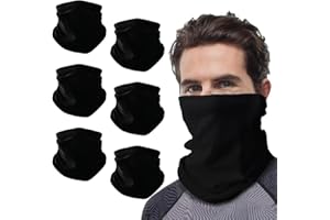 wonderCat LONDON 6 PCS Unisex Neck Warmer, Tube Seamless Multifunctional Balaclavas, Face Cover, Cycling Mask, Ski Mask, Face Snoods Headwear, Cycling Daily Wear