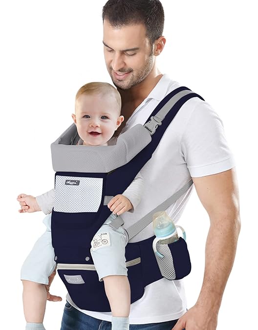 Vierseizoenen ergonomische draagzak – Ademend babydrager voor pasgeborenen tot peuters (3,6–15 kg) – Draagzak voor peuters en baby's met temperatuurregelend paneel (Misty Grey) (grijs Vierseizoenen ergonomische draagzak – Ademend babydrager voor pasgeborenen tot peuters (3,6–15 kg) – Draagzak voor peuters en baby's met temperatuurregelend paneel (Misty Grey) (grijs