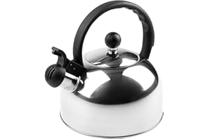 KARL HAUSMANN Bollitore Acqua per Induzione - 2L - Argento Bollitore Acciaio Inox non elettrico - Teiera Fischio per Gas da Fornello - Tea Kettle Stove Induction