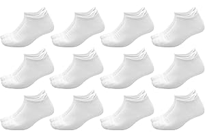 Poligono Chaussettes de Sport pour Hommes et Femmes 6/9/12 Paires, Socquettes en Coton élasthanne, Adaptées au Travail, à la Maison et aux Sports