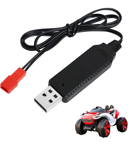 YUNIQUE Cavo Caricatore USB SM-2P Per Batterie 6V Ni-MH - 250mAh Per Auto Ed Elicotteri RC