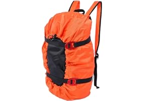 BOROCO Bolsa De Escalada En Roca, Kit De Cuerda De Escalada En Roca De 3 Colores, Correa De Hombro Plegable Impermeable, Bolsa De Cuerda Para Acampar Al Aire Libre Y Senderismo(Naranja)