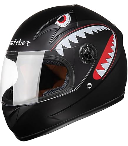 Casco Integral Infantil Con Dibujos Animados - Para Bicicleta, Patines Y Scooters, Protección Completa, Color Azul, Talla Aprox. 27x20 Cm