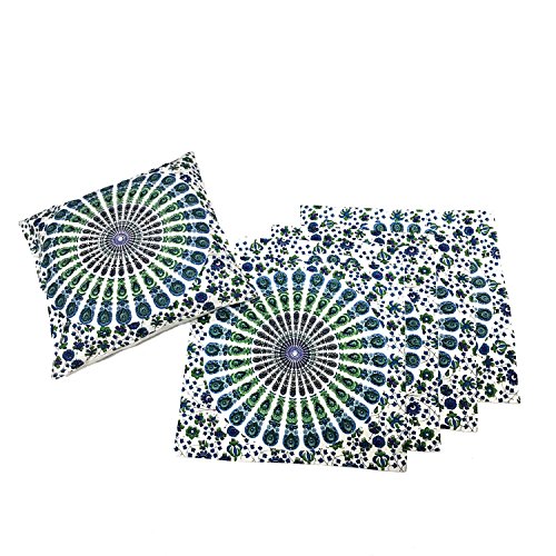 SHUBHANGI COLLECTIONSSHUBHANGI COLLECTIONS Blue Print 16x16 Cushion Cover