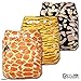 LittleBloom, Reusable Pocket Cloth Nappy, Fastener: Popper, Set of 3, Patterns 342, With 6 Bamboo Inserts, (see "Special Offers and Product Promotions" for Special Offers Detail)
