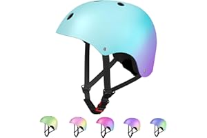 LANOVAGEAR Casque Enfant Ajustable Casque de vélo pour Enfant Filles Garçons Skate Casque Antichoc et résistant aux Coups pour Roller Cyclisme Skateboard Scooter
