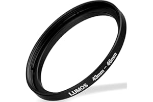 LUMOS Step up Ring 43-46 - Metall Filteradapter matt schwarz - von Kamera Objektiv mit 43mm Filtergewinde auf 46mm Filter - Zubehör Adapter