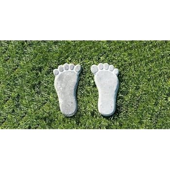 Trittsteine Deko Steine Fuß 2er Set je 30x16 cm: Amazon.de: Garten