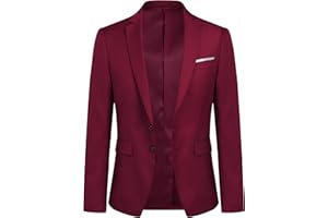 YOUTHUP Blazer Homme Slim Fit Formel avec Deux Boutons Classqiue Veste Couleur Unie Mariage d'affaires Bal