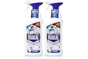 EPISHED Viakal Limescale Remover Spray, 500ml (2 Pack) | Hard Water Stain Cleaner for Bathrooms, Kitchens & Showers | Powerful Descaler for Taps, Tiles, Toilets & Glass | Fast-Acting Anti-Limescale Formula