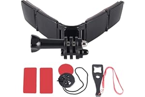 LIZATY Supporto per videocamera con montaggio anteriore per casco per GoPro Hero 11,10, 9, 8, 7, 6, 5,Session, 3+, 3, 2, 1, Hero (2018), DJI Osmo Action, AKASO, SJCAM, Xiaomi Yi Camera Fotocamera d'azione
