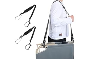 runrayay Lot de 2 Sangles de Transport réglables pour Chaise de Plage, bandoulière de Remplacement Universelle pour Chaise Pliante pour plages, Camping, randonnée, Pique-niques, vélos Pliables