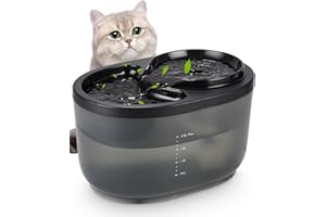 Hixava Trinkbrunnen für Katze Katzenbrunnen,Ultra Silent 2.5L Katze Trinkbrunnen mit energieeffizienter Pumpe Cat Water Fountain Kein Verschütten BPA-frei, leicht zu reinigen katzentrinkbrunnen