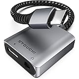 Stouchi 3.5mm PD USB C, 2 in 1 USB Type C to Headphone Audio Adapter, High Resolution DAC, Support Samsung Galaxy S23 S22, Pa