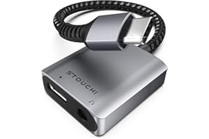 Stouchi Adapter do słuchawek Jack 3,5 mm PD USB C, 2 w 1 USB typu C na Aux Audio Adapter do słuchawek, DAC o wysokiej rozdzielczości, obsługa i-Phone 15 Pro/Max, Samsung S24 S23, Pad Pro/Mini, Pixel