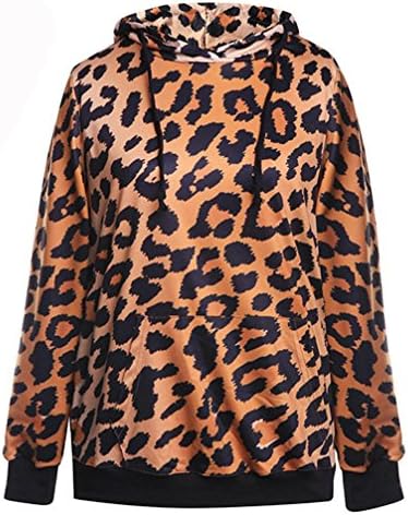 ZFANG Women Sweater Hooded Hoodie Sweatshirt Spring And Autumn Leopard 3D Printing Loose Ladies Short Jacket Top , 1 , s