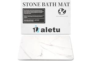 Daletu Tapis de Bain en Pierre de diatomée à séchage Rapide, antidérapant, Super Absorbant, pour Salle de Bain, comptoir de Cuisine, Plante ou Animal Domestique
