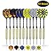 Produktbild Tikea Dartpfeile,12 Stück 18g Steel Darfpfeile Darts Set, 24 Dartflights mit Aluminium Schäfte + Messing Barrel+ Metall Spitzen (Mit 24 Flights)