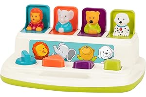 Battat Zabawka Push And Pop Up, Wielokolorowy, 11.25" x 7.5" x 3.63"