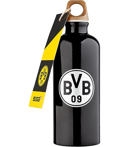 Gourde Isotherme Borussia Dortmund BVB - Noir Et Jaune - 12h Chaud / 24h Froid
