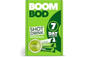 Boombod Weight Management Shot Drink, Glucomannan, High Potency, Diet and Exercise Enhancement, Keto and Vegan Friendly, Sugar and Aspartame Free, Gluten-Free - Lemon Lime Flavour…