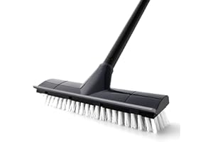 Yocada Bodenscheuerbürste, 127 cm Griff, 2-in-1-Schabbürste, steife Borsten, Duschschrubber für die Reinigung von Terrasse, Bad, Garage, Küche, Wand, Deck, Wanne, Fliesen