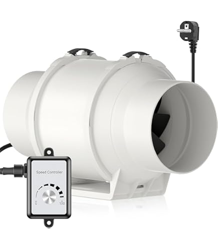 Albatros Air Pro Rookafvoerventilator, 125 mm, extra stil en krachtig, energiezuinige buisventilator, 230 V, voor badkamers, kantoren en kassen, eenvoudige installatie, 125 mm