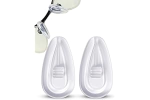 SPORTS WORLD VISION Gafas Plaquetas | Almohadillas nasales Air Active de silicona suave premium para gafas | 17mm Protectores de gafas de con rosca 1 pares