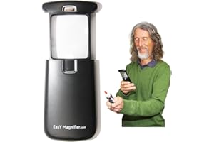Lupa de Lectura Easy Magnifier 3X con luz LED | Lupa de Bolsillo iluminada, Lupa para Leer Fuentes pequeñas | Lupa de Mano Regalo Ayuda de Lectura Personas Mayores