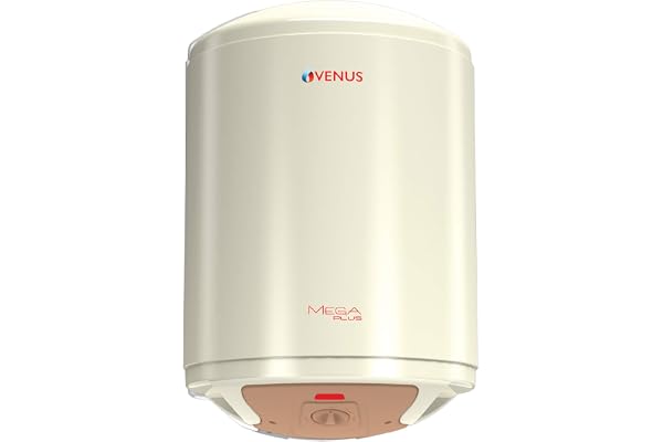 Venus MegaPlus 25L Storage water heater 4-Star Hard Water Friendly Geyser 25 liters Porcelain Enamel Tank Multi-Safety System 8 Bar Pressure Ideal for Flats & Tall Buildings 8 BARS