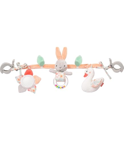 Chaîne De Poussette Bébé Jollein - 3 Pendentifs (voiture, Clé Miroir) - 100% Polyester, 60 Cm