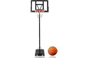 ‎SUBTLETY SUBTLETY Basketballkorb mit Ständer und Rollen 230-305cm Höhenverstellbar Basketballständer für Outdoor & Indoor Portable Basketballanlage Set mit Körbenetz Basketball Luftpumpe für Kinder Erwachsene