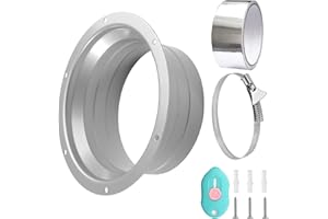 URHRHU Flangia di Montaggio a Parete Ø120 mm Raccordo per Condotto di Ventilazione in metallo flangia da parete per sistema di ventilazione Duct Connector Flange per sistema di ventilazione climatica