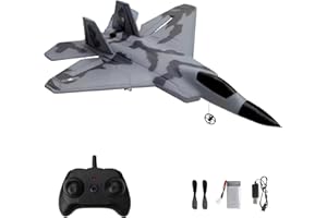 OpenRC – RC Avion Télécommandé F22 – Avion de Chasse Radiocommandé – Jouet Planeur Téléguidé Polystyrene Incassable Effet Lumière – Cadeau Jouet Enfant Adulte Garçon Fille – Hélice Batterie Chargeur