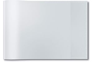 Oxford Okładka na zeszyt A5 poprzeczna, z tworzywa sztucznego, przezroczysta, bezbarwna, 10 sztuk