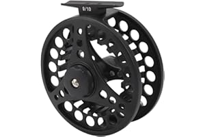 CHICIRIS 9/10 Fliegenfischen-Rollen-Ersatz, Große Dorn-Fliegenrolle, Glatter Wurf, Fliegenfischen-Rolle mit Linker und Rechter Hand-Umwandlung, 3 Lager