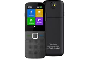 Traducteur Vocal Instantané, Traducteur de Langue Étrangère avec 137 Langues, Traducteur Vocal Portable avec Fonction de Traduction Photo, Prend en Charge WiFi/Hotspot/Hors Ligne