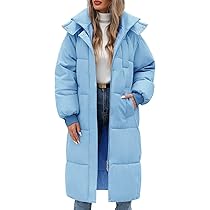 RITOSTA Dames Lange Jassen Winter Pufferjassen Dames Gewatteerde Gevulde Jas Outdoor Donsjack Fleece Gevoerde Warme Parka Rits Hoodies Casual Lange Mouw Bovenkleding met Zakken en Capuchon