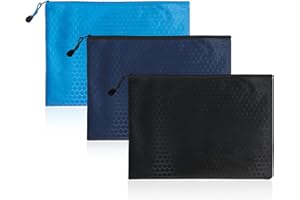 TIMJJG 3 Aktentaschen, Reißverschlusstaschen, Briefpapiertaschen, Banktaschen, geeignet zum Aufbewahren von Bargeld und zum Aufbewahren von Gegenständen (24 x 18 cm).