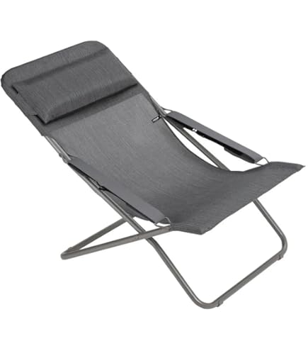 Sgabello Pieghevole Lafuma - Leggero, Compatto, In Alluminio E Batyline, Grigio