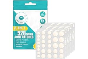 HOME HOLIC 264 Parches Acne Hidrogel Pimple Patch Día y Noche 2 En 1 Parches Granos De Impermeables Transpirables y Invisibles (528Pcs1)