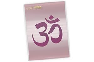 CraftStar Om Symbol Stencil - Yoga Themed Craft, Tile or Wall Decor Stencil