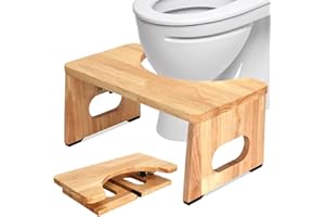 RayLove Toilettenhocker Holz – WC Hocker fur Erwachsene – Toilettenhocker Holz Klappbar - Squatty Kackhocker, Toilettenhocker für eine korrekte Sitzposition beim Stuhlgang