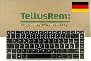 TellusRem Ersatztastatur für HP EliteBook 840 G5, 840 G6, 745 G5, 745 G6, ZBook 14u G5, 14u G6 – Deutsche Tastatur mit Hintergrundbeleuchtung, QWERTZ Layout, Hochwertiger Laptop Ersatz