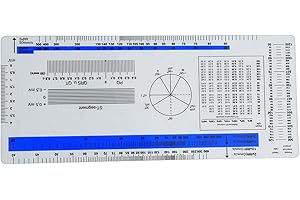 Kalttoy Règle ECG pour étudiant, guide de référence pour électrocardiogramme, cardiogramme, transparent, souple, règle de fréquence cardiaque, en plastique, 21 cm