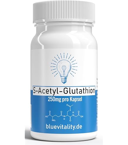 gélule glutathion fairvital S-acétyl L-glutathion, 90 gélules végétaliennes, faciles à  avaler, forme stable de glutathion, haute biodisponibilité, qualité  certifiée et hautement dosé, fabriqué en Allemagne : Amazon.fr: Hygiène et  Santé